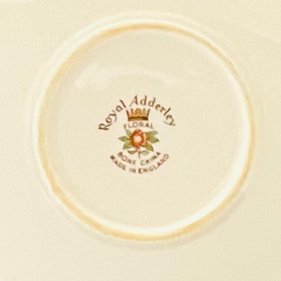 Royal Adderley Floral Bone China Square ER Soldier Tray Made In England - Picture 7 of 7